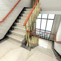 Simple guardrail high-rise balcony indoor loft solid wood railing column wrought iron fence stair handrail child safety