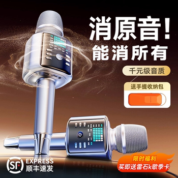 H9 Microphone and Speaker Integrated Karaoke Wireless Speaker Sound Card Singing Outdoor Home Family Ktv Karaoke