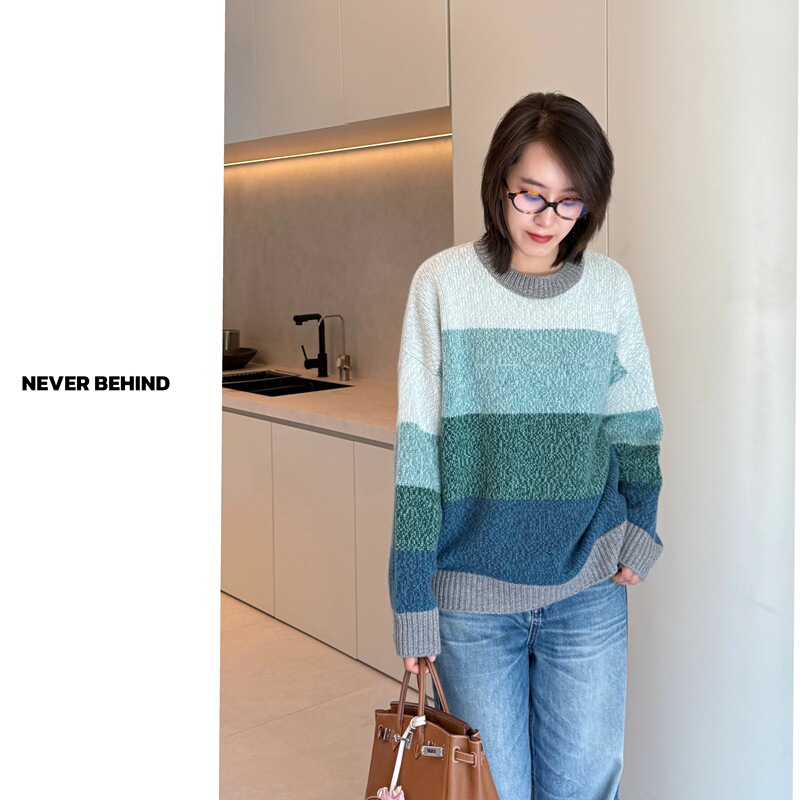 9.12【Heritage】Premium Series High-End 100% Cashmere Patchwork Color Thickened Sweater 550~600g 9.12【Heritage】Premium Series High-End 100% Cashmere Patchwork Color Thickened Sweater 550~600g
