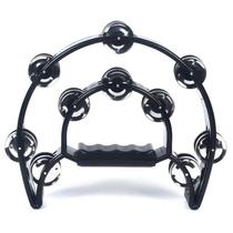 KTV hand bell double row bell ring adult percussion plastic tambourine large double layer flower drum ring half moon bell