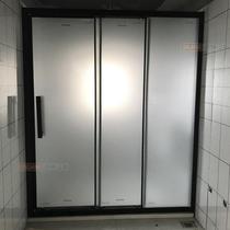 Three-way dry and wet separation three-door moving shower room three-fold bathroom joint partition door glass push EAYA (home door