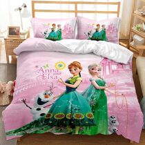 Girls Frozen Elsa Anna Bedding Set Double Queen King Size Du