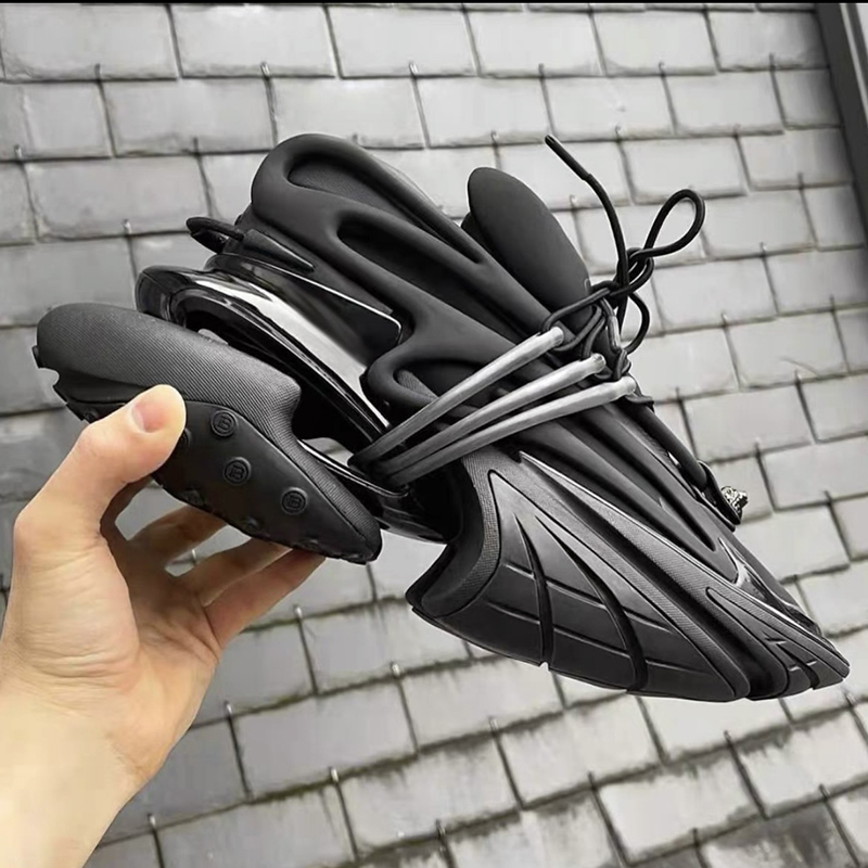 26-Year-Old Balmain Space Capsule Trendy Shoes with Thick Soles and Height-Increasing Design, Suitable for Men and Women, Couples, Casual Sports Dad Shoes