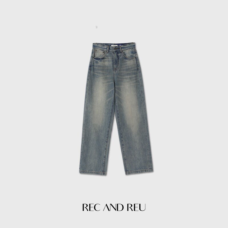 Rec and Reu 【Turkish Denim Orta】 Highlights the Slimming Effect, Stylish and Versatile Washed Jeans Rec and Reu 【Turkish Denim Orta】 Highlights the Slimming Effect, Stylish and Versatile Washed Jeans