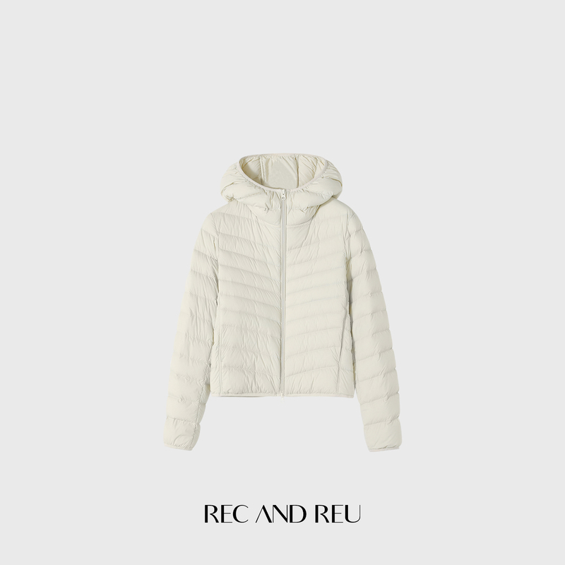 Rec and Reu【Top-End Small Heater】Songhua River 95 White Goose down Waterproof/Dirt-Resistant Hooded Direct-Fill down Jacket