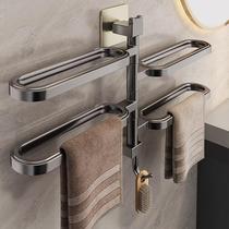T4kzi German rotating towel rack bathroom wall-mounted storage rack no punching rod towel storage rack