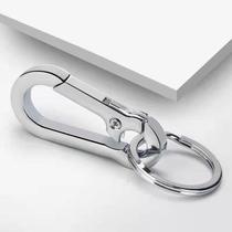 316 stainless steel hand polished spring buckle men and women car key chain waist hanging creative key ring ring 316