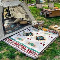Outdoor camping blanket atmospheric decorative blanket camping shawl blanket egg roll table table cloth ethnic style tent cover blanket