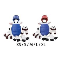 7Pcs Karate Sparing Gear Half Finger Gloves Foot Guards