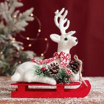 Cross-border Christmas decorations Snowman Sleigh Elk Squirrel Polar Bear Christmas tree desktop window decorations