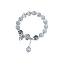 Cats Eye Crystal Bracelet Womens Simple and High-end Butterfly Gray Moonlight Crystal Bracelet Versatile Temperament Bracelet