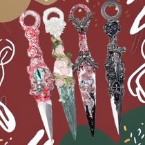 Kunai hand-made knife Hanayi Kunai finished product retro high-value utility knife handmade gift unboxing ornaments