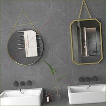 Bathroom mirror make-up full-length mirror punch-free dormitory toilet washroom wall-mounted home mirror Meimeng