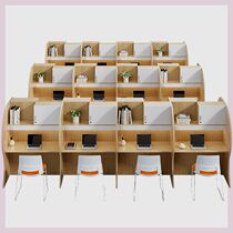 Factory direct sales study room partition tables and chairs postgraduate entrance examination training class closed immersive study table computer desk customization