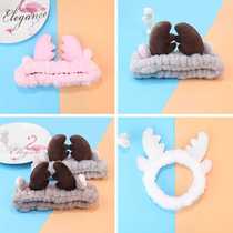 Korean headband horn headband elk antlers wide-brimmed non-slip hair accessory face wash make-up cute headband