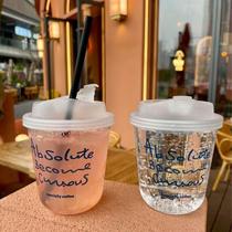 Disposable transparent fat cup PET cold drink coffee Internet celebrity juice milk tea packaging with lid commercial LOGO customization