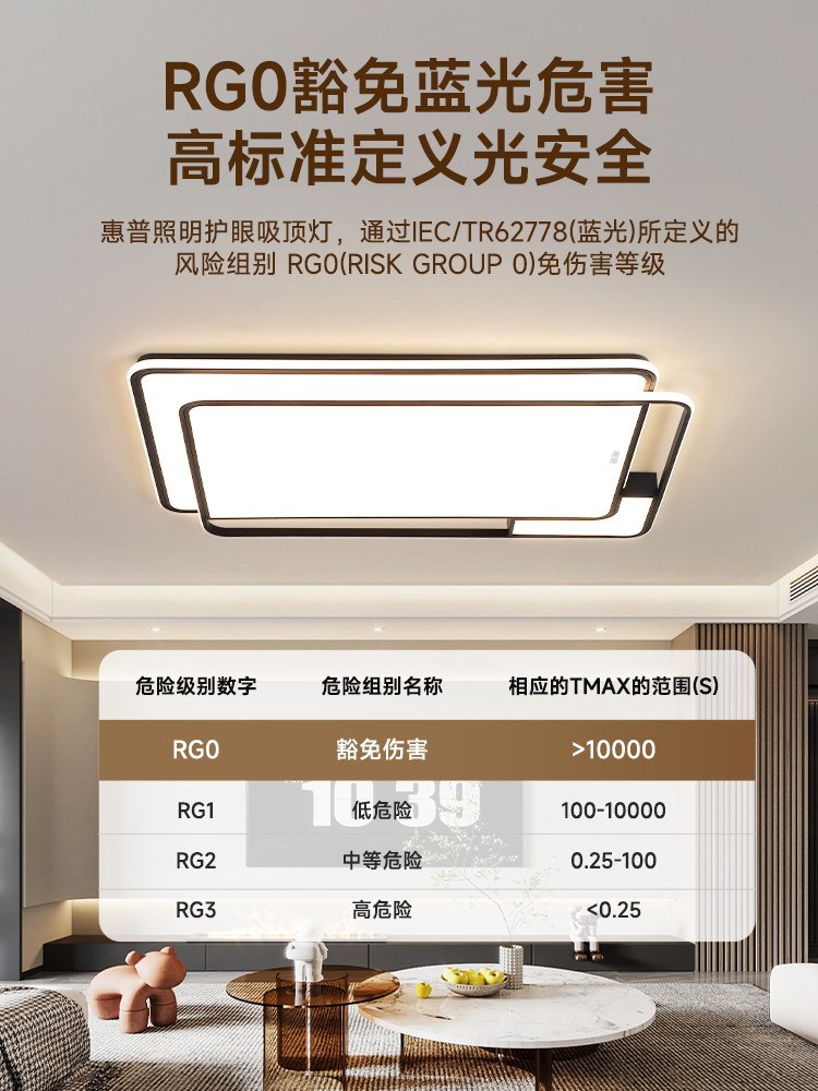 Hp Lamps Normcore Living Room Ceiling Lamp Modern Simple 2025 New Eye Protection Full Spectrum Main Lamp Zhongshan Lamps