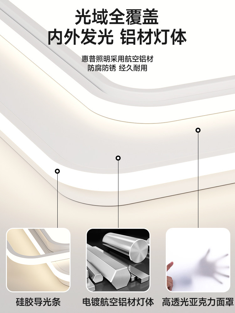 Hp Eye-Protection Ceiling Light for Living Room, Stylish 2025 New Model, Main Light for Hall, Modern Minimalist Combination Package Lighting Fixtures