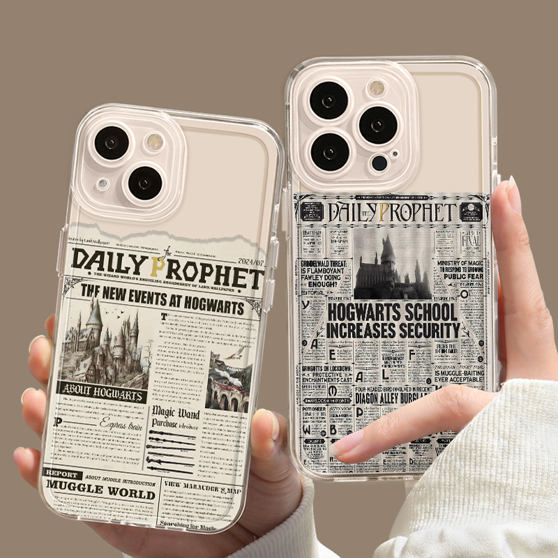 Prophecy Daily Newspaper-Themed Phone Case for Apple 16, iPhone 15 Pro Max Harry Potter 13 Pro Accessories, 14 Plus Shockproof, 12 Huawei Xiaomi Oppo Co-Branded Model, X Newspaper Hogwarts Prophecy Daily Newspaper-Themed Phone Case for Apple 16, iPhone 15 Pro Max Harry Potter 13 Pro Accessories, 14 Plus Shockproof, 12 Huawei Xiaomi Oppo Co-Branded Model, X Newspaper Hogwarts