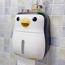 Penguin Creative Bathroom Toilet Tissue Box Shelf Roll Paper Paper Box No Punching Bathroom Waterproof Toilet Paper Box