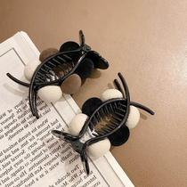 Autumn and winter hair ball ball head grabber ponytail buckle clip on the back of the head temperament and age-reducing flower bud hair bun hair artifact