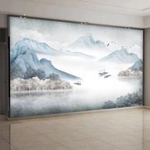 Bamboo fiber integrated wall panel TV background wall ink landscape film and television wall panel decoration living room wall panel quick installation