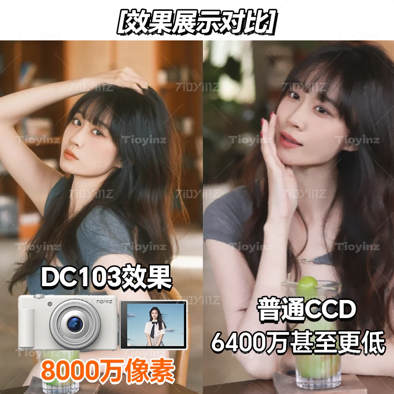 Фотоаппарат Tioyinz DC103 белый 64 Мп без карты