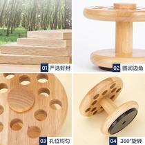 Storage rack for hairdressing wooden wooden products storage rack rubber wood storage rack Fei Platinum rotating storage rack scissors