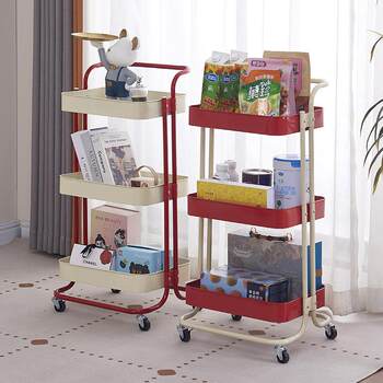 Cart storage rack baby supplies storage rack household kitchen vegetable salask mobile cart