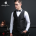 Nam tuxedo Suit tay áo Trình diễn Nhạc trưởng Trang phục Chú rể Váy cưới Ba mảnh Host Suit Nam đồ nam đẹp 2021 Suit phù hợp