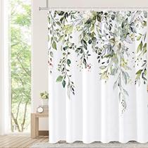 Nordic ins leaf shower curtain waterproof toilet toilet bathroom shower water-proof punch-free thickened partition curtain