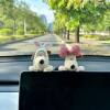 Suitable for Tesla Girls' Car Interior Dashboard Screen Plush Toy Car Decoration Interior Accessories