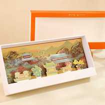 Garden scene-style national trend metal bookmarks on books business gifts cultural creative gifts for teachers and classmates