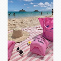 Striped picnic cloth beach mat waterproof and sandproof seaside outdoor park camping spring outing mat portable ins tablecloth