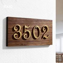 KABO Creative Nordic House Number Plate Home Personalized Hotel B&B Room Number Plate Brass Digital Door Plate
