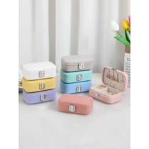 Portable jewelry storage box earrings bracelet jewelry small exquisite mini box travel necklace ring box