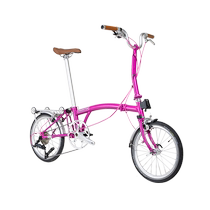 CRANSTON R9 Max Berry Red M handlebar S handlebar 9-speed 16-inch retro lightweight small cloth folding bicycle