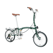 CRANSTON R9 Max postal green M handlebar S handlebar 9-speed 16-inch lightweight retro small cloth folding bicycle