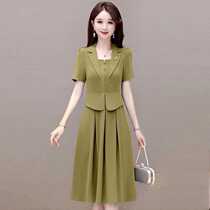 G% dress childrens 2024 new summer fashion lady brand fake two-piece suit wide lady summer dress