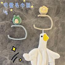 Super cute childrens towel rack bathroom punch-free storage rack baby cartoon bath towel rack kitchen bathroom hook