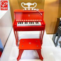 Hape 25 keys 30 keys multifunctional light teaching for boys girls and children wooden toy electronic keyboard piano for beginners