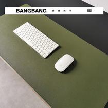 Large leather cork double-sided leather solid color fine-grained gaming office mouse pad company customized large size mat