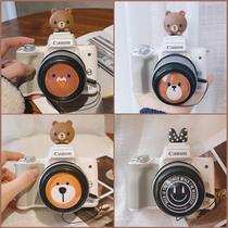 SLR camera doll plush hot shoe lens cover Kirby anti-lost rope cartoon cute protective cover 200D M50