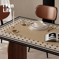 Fandian Mobi retro high-end square tablecloth waterproof and oil-proof no-wash table mat anti-scalding insulated coffee table mat
