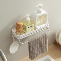 No-punch kitchen sink rag drain rack faucet wall-mounted storage rack household dishcloth rag storage
