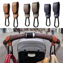 2pcs PU Leather Baby Bag Stroller Hook Pram Cart Organizer 3