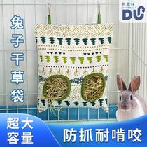 New rabbit hanging hay feeding bag rabbit guinea pig large capacity grass rack rabbit grass bag autumn and winter