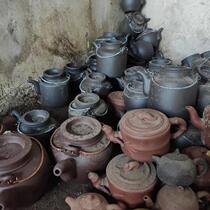 Special price Yixing old stock original mine old No. 1 factory fish dragon purple clay pot old pot fully handmade stone scoop purple clay pot