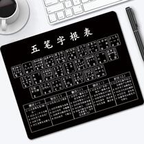 Wubi root mouse pad Wubi typing formula glyph input method small mouse pad lock edge thickened learning pad