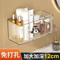 Bathroom storage rack washbasin without punching bathroom wall-mounted bathroom toilet kitchen wall storage shelf
